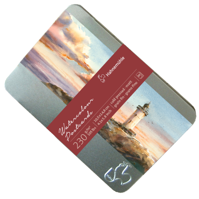 Hahnemühle Watercolour A6 Postcard Tin (30pc)