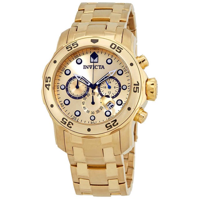 invicta pro diver scuba gold