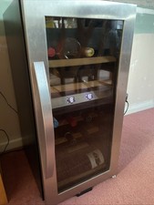 mQuvee Wine Cooler. Dual Zone Wine Fridge Freestanding Stainless Steel