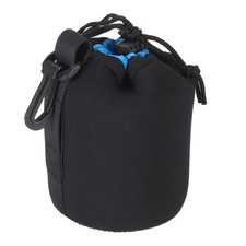 3.3" IDx5.5" H Camera Lens Bag with Thick Protective Neoprene, Black, Blue