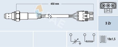 Lambdasonde Sensor Abgassteuerung FAE 77117 für ALPINE RENAULT 21 19 A610 CLIO 1