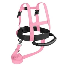  Kids Ski Snowboard Training Harness Toddler Skiing Harness with Removable Pink