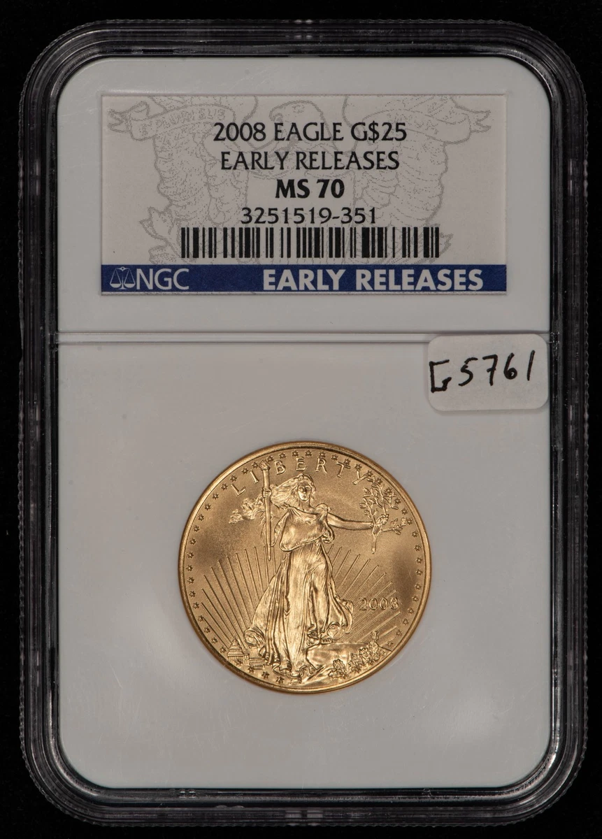 American Eagle NGC Grade MS 70 1/2 oz Precious Metal Content per