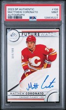 Matthew Coronato 2023 SP Authentic Future Watch Autograph /999 PSA 9 Rookie Auto