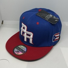 PUERTO RICO BASEBALL PR 3-D EMBROIDERED - PUERTO RICO FLAG AT SIDE SNAPBACK HAT