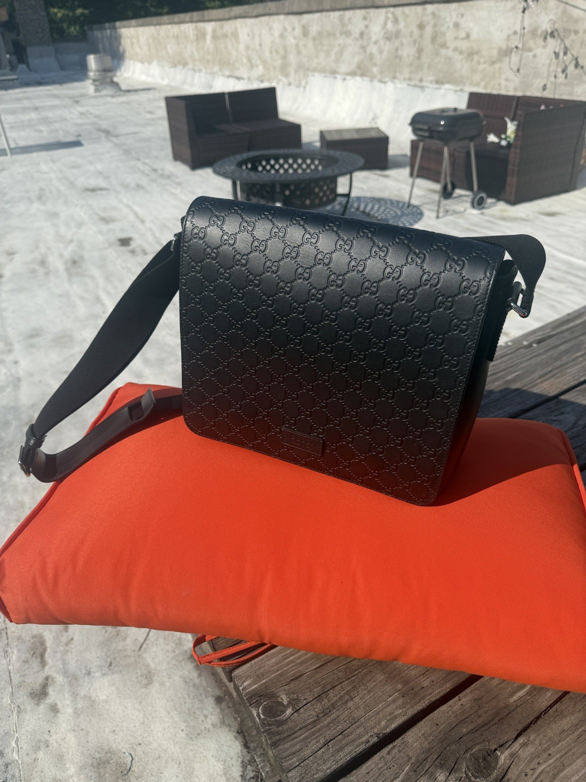 Gucci Messenger Guccissima Leather GG Shoulder Bag