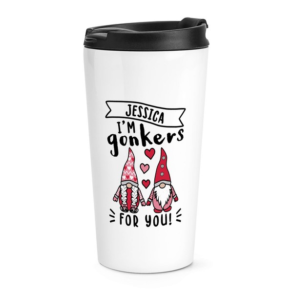 Personalisiert I'm Gonkers FüR Dich Gonk Reisetasse Tasse Liebe Weiß Tag Lustig-image