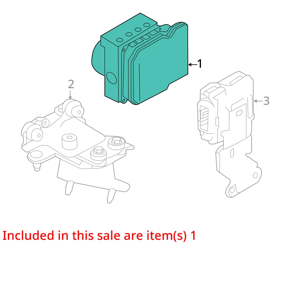 Conjunto de piezas de freno antibloqueo ABS de fabricante de equipos originales tracción trasera para Infiniti Q50 1292189 18-19 Foto 3 de 4