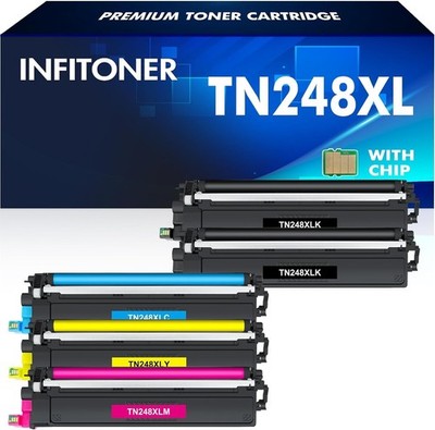 INFITONER TN248XL TN248 MFC-L3740CDWE Toner: 5er Pack kompatibel für Brother MFC