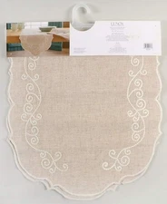 Lenox French Perle White 14" X 31" Centerpiece Cloth Runner 11596856