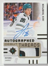 2024-25 UPPER DECK ULTIMATE COLLECTION DEBUT THREADS AUTO JACK THOMPSON 168/199