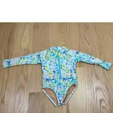 Crewcuts Rash Guard Size 2 Multicolor Watercolor UPF 50 Swimsuit