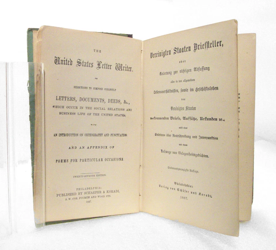 BRIEFSTELLER United States Letter Writer Deeds Documents 1887 German Deutsche - Image 4 of 4