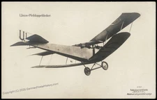 Germany WWI Unin-Pfeil Doppeldecker Biplane Airplane Sanke 218a RPPC 76316