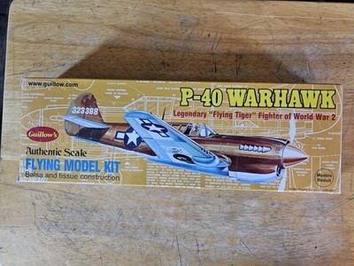 Factory Sealed Guillows P-40 Warhawk  Flying Tiger Model Airplane Kit #501 