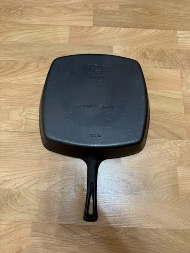 Vintage Wagner Ware Sidney O Square Cast Iron Skillet #1220 11"x11" Pre 1959