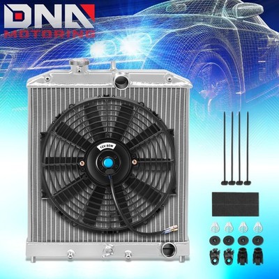 ALUMINUM 2-ROW/CORE PERFORMANCE RADIATOR+12'' FAN FOR 92-00 CIVIC/DEL SOL/INTEGRA