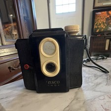 Ansco Panda 620 Vintage Box Camera Black
