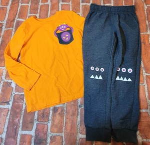 Cat & Jack Boys Halloween Monster Set Sz 5t Shirt & Joggers