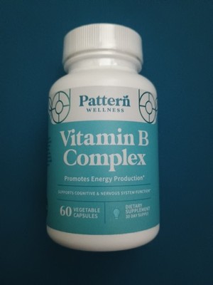 VITAMIN B COMPLEX Supplement Cell Support 60ct PATTERN WELLNESS 