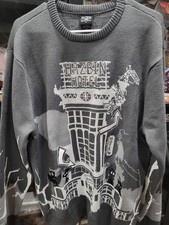 Hot Topic Exclusive Hazbin Hotel Alastor Intarsia Knit Sweater Size L Sold Out