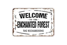 Personalized Enchanted Forest Fairy Tale Wall Art Sign