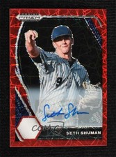 2021 Panini Prizm Draft Picks Red Velocity Seth Shuman #PDP208 Auto 16ch