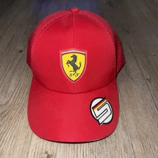 Ferrari Scuderia F1 Sebastian Vettel #5 Red Cap Hat Puma Official Team Apparel 
