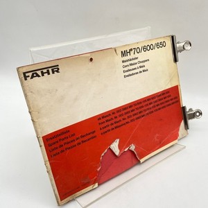 Fahr Maishäcksler MH 70 600 650 Ersatzteilliste Ersatzteilkatalog Reparatur
