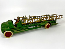 Arcade 242 Large Cast Iron Fire Ladder Mack Truck with Dual Rear Wheels