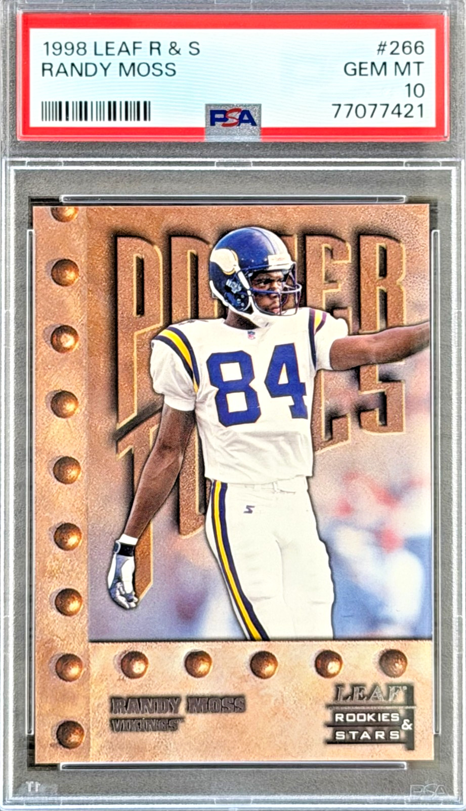 Randy Moss Leaf Rookies & Stars #266 Base