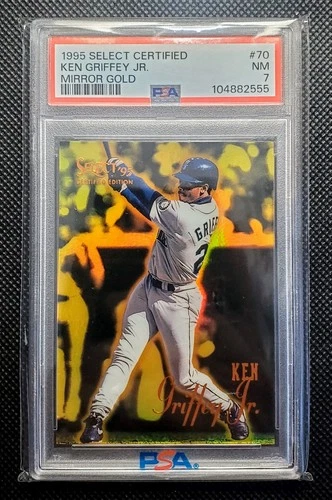 1995 KEN GRIFFEY JR Select Certified MIRROR GOLD #70 - Rare Parallel SP NM PSA 7