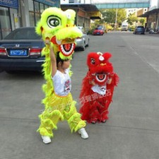Chinese Folk Southern Lion Dance Costume Woolen Lion Dress for Kids