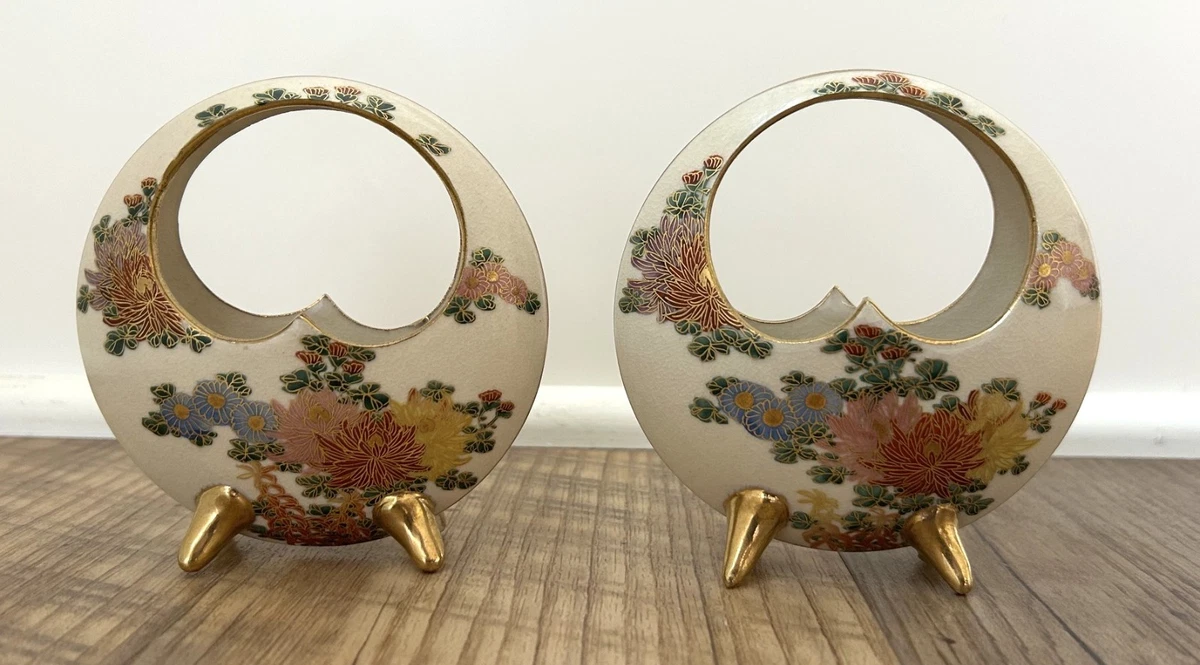 陶瓷金色1900-1940 年日本花瓶| eBay