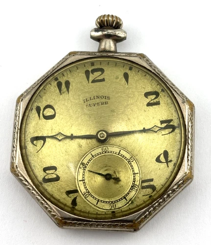 Illinois Superb Antique Mechanical Pocket Watch 17J  12s  4796551  DOES NOT WORK