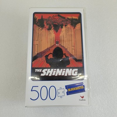 The SHINING, Horror 500 Piece BLOCKBUSTER Puzzle in Retro Style Plastic VHS Case