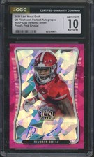 2021 Leaf Portrait Pink Crystal DeVonta Smith 1/1 RC Gem Mint CGC 10 10 Auto