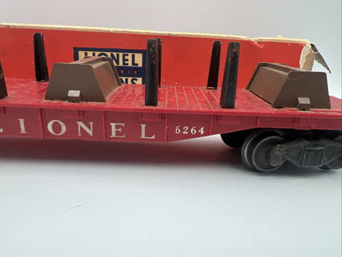 LIONEL RARE 6264 LUMBER CAR WITH ORIGINAL BOX O GAUGE POSTWAR 6511-2 - Picture 17 of 24