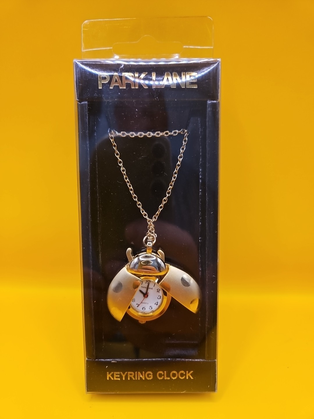 Park Lane Keyring Clock Quartz Watch -Lady Bird