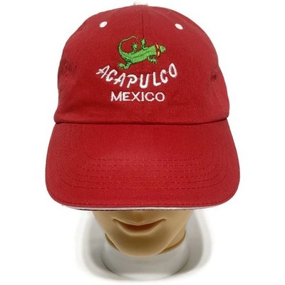 Acapulco Mexico Ball Cap Hat Adjustable Red New With Tag by Caps
