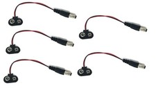 5 PCS T type 9V DC Battery Power Cable Barrel Jack Connector for Arduino New