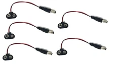 5 PCS T type 9V DC Battery Power Cable Barrel Jack Connector for Arduino New