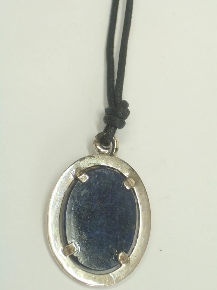 Ciondolo in ARGENTO 925 con SODALITE naturale - pendente girocollo Pietra Dura - Immagine 3 di 4