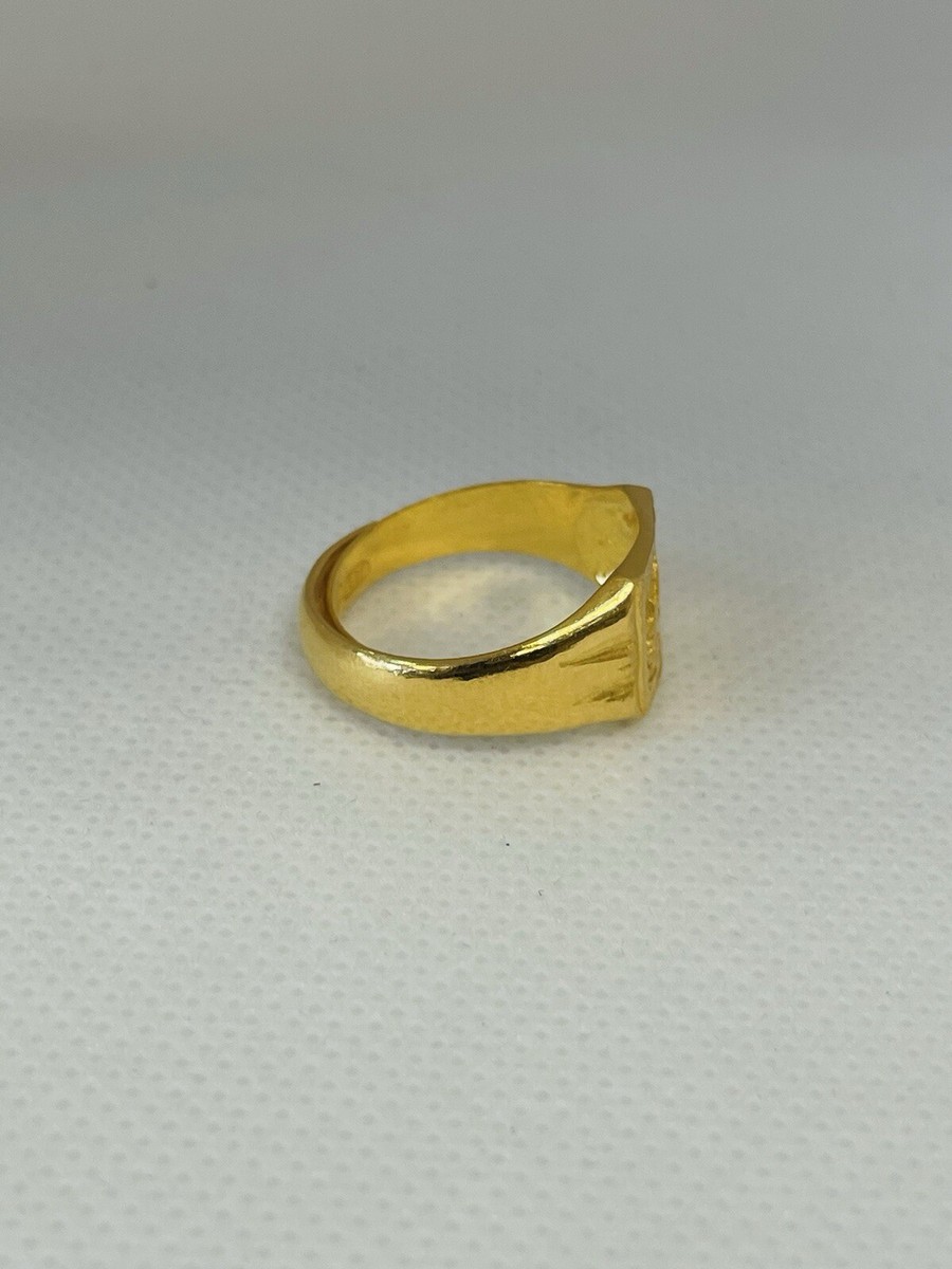 24k Solid Yellow Gold Chinese 999 Adjustable Ring ~ 5.9gr | eBay