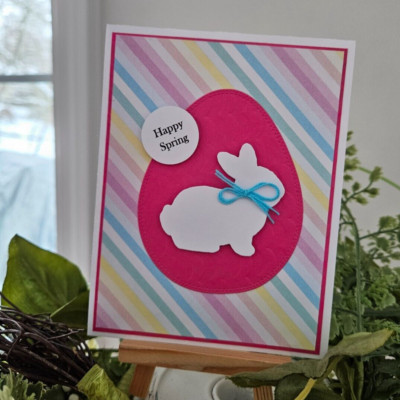 STAMPIN UP CARD KIT -BUNNY HAPPY SPRING CARD KIT MAKES 4 #26.136 | eBay