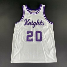 VTG 90s Knights 20 Basketball Jersey USA Made 100 Nylon Purple White Costume