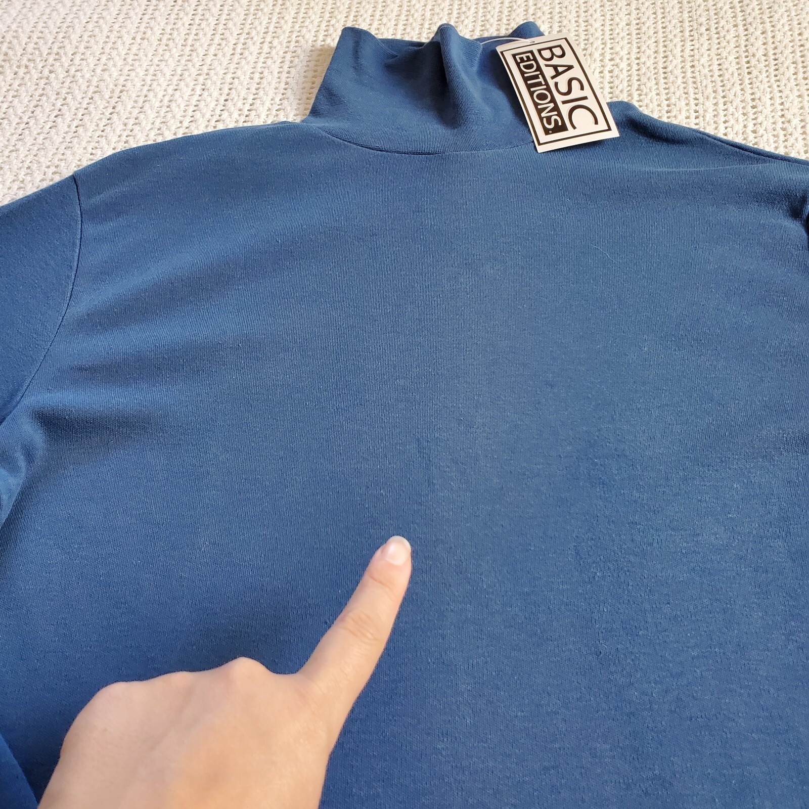 NWT DEADSTOCK 90s Basic Editions FLAWED Long Slee… - image 8