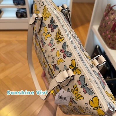 NWT Coach Gallery Tote Bag With Butterfly Print CAR36 | eBay