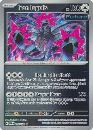 IRON JUGULIS 158/182 PARADOX RIFT POKEMON (REVERSE HOLO, NM)