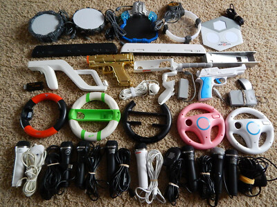 Nintendo Wii Accessories You Choose! Guns, Wheels, Microphones